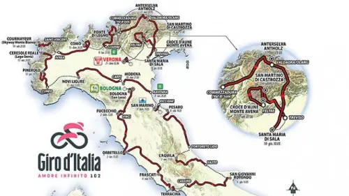 Giro d'Italia 2019: svelato il percorso ufficiale