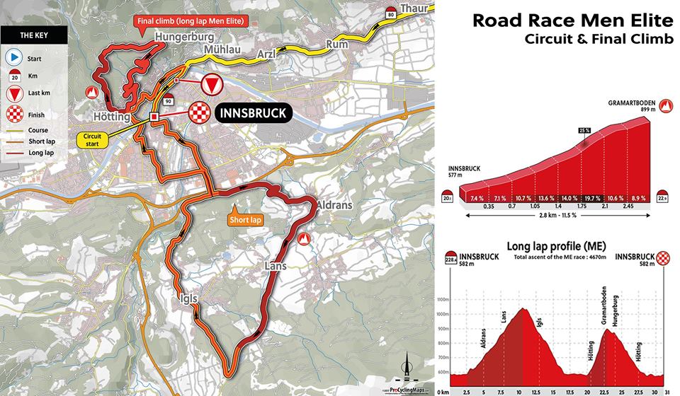 Mondiali di Innsbruck: percorso ottimo per gli scalatori