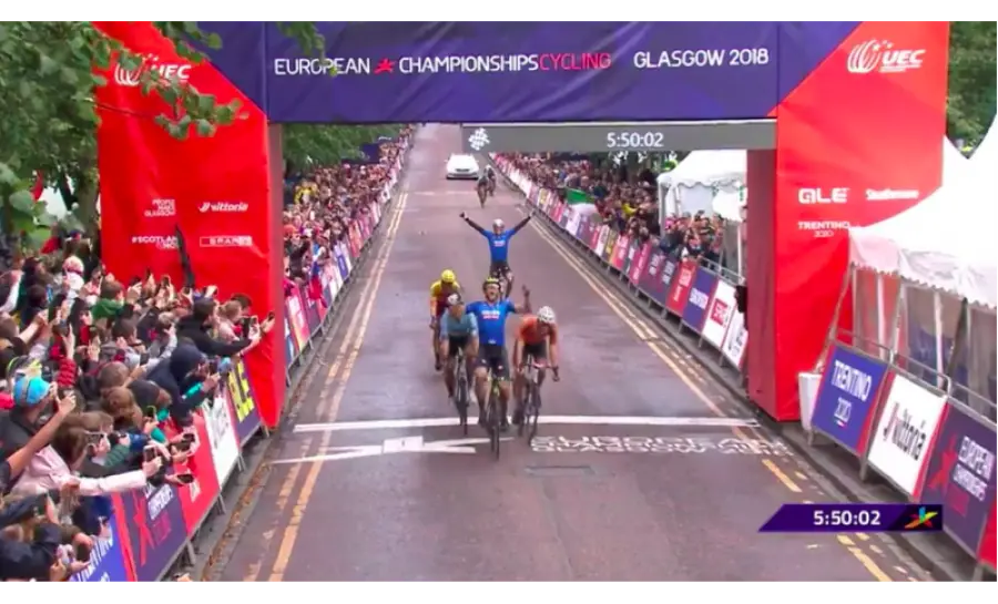 Europei 2018, l'Italia fa festa con Matteo Trentin