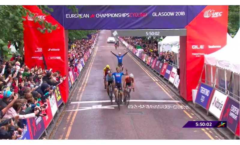 Europei 2018, l'Italia fa festa con Matteo Trentin