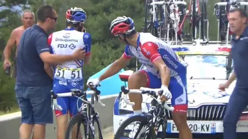 Thibaut Pinot dopo il ritiro dal Tour de France: 
