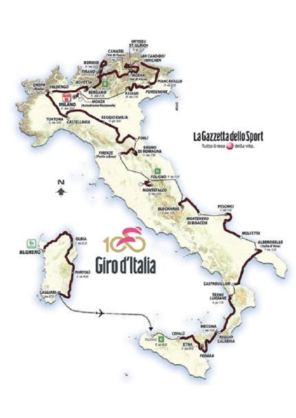 Giro d’Italia 2017, un percorso bellissimo