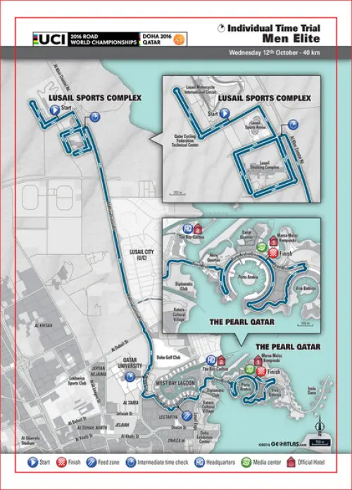 Mondiali di Doha 2016: cronometro maschile, percorso e favoriti