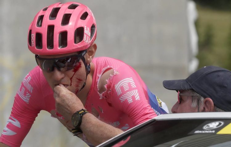 Van Garderen, ritiro, frattura mano, ritiri prime tappe Tour de France 2019